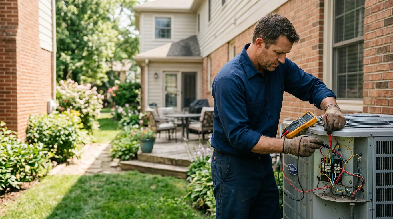 HVAC technician working near Frankfort, IL